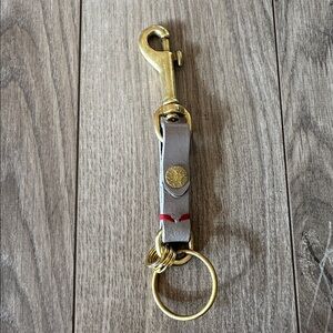 Leather and Brass Keychain